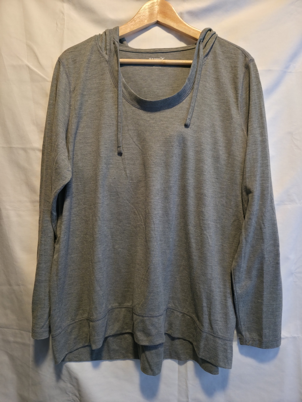 Old Navy Active Go Dry Hooded Long-Sleeve Top - Heather Gray